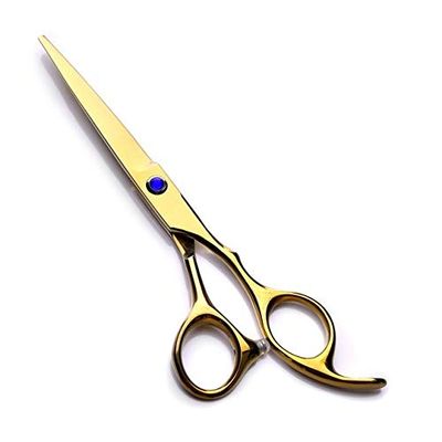Hair Cutting Scissors, 1pc Professional Hairdressing Scissor Hair Scissors Hair Cutting Scissors Kit Hair Straight Thinning Scissors Barber Salon Tools BY KKZY (Color : Yellow)
