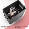 Cosmetic Cases Professional Makeup Case Aluminum Suitcase Large Capacity with Lock 4 Wheels LED Lamp Adjustable,Black,37.524.561CM view 4