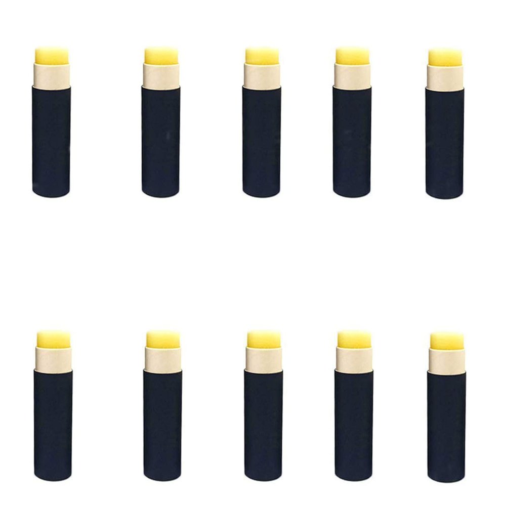 Healthcom 10 Pack 15ml Paperboard Lip Balm Tubes Kraft Paper Lipstick Tube Cardboard 0.5 Oz Empty Deodorant Container Solid Perfume Tube Cosmetic Box for DIY Chapstick Deodorant Crayon(Black)