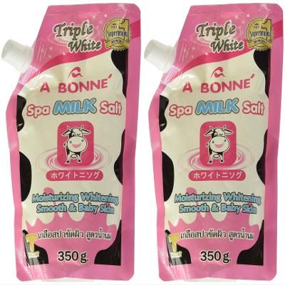 A Bonne Spa Milk Salt Moisturizes Whitens and Softens Skin 350g Set of 2