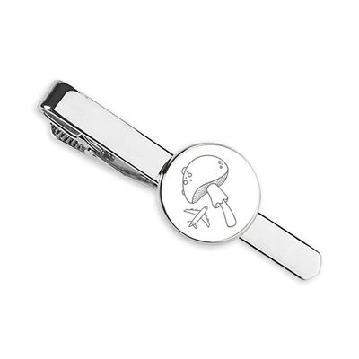 Mushroom Aircraft Huge Lines Necktie Tie Clip Bar Gift Business Man