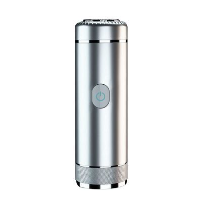 Electric Mini Shaver 6D Floating Cutter Head Razor Portable Travel Household Beard Trimmer Rechargeable Beard Knife Wet & Dry Integrated Waterproof Ttype-C Quick Rechargeable Mens Shaver (Silver)