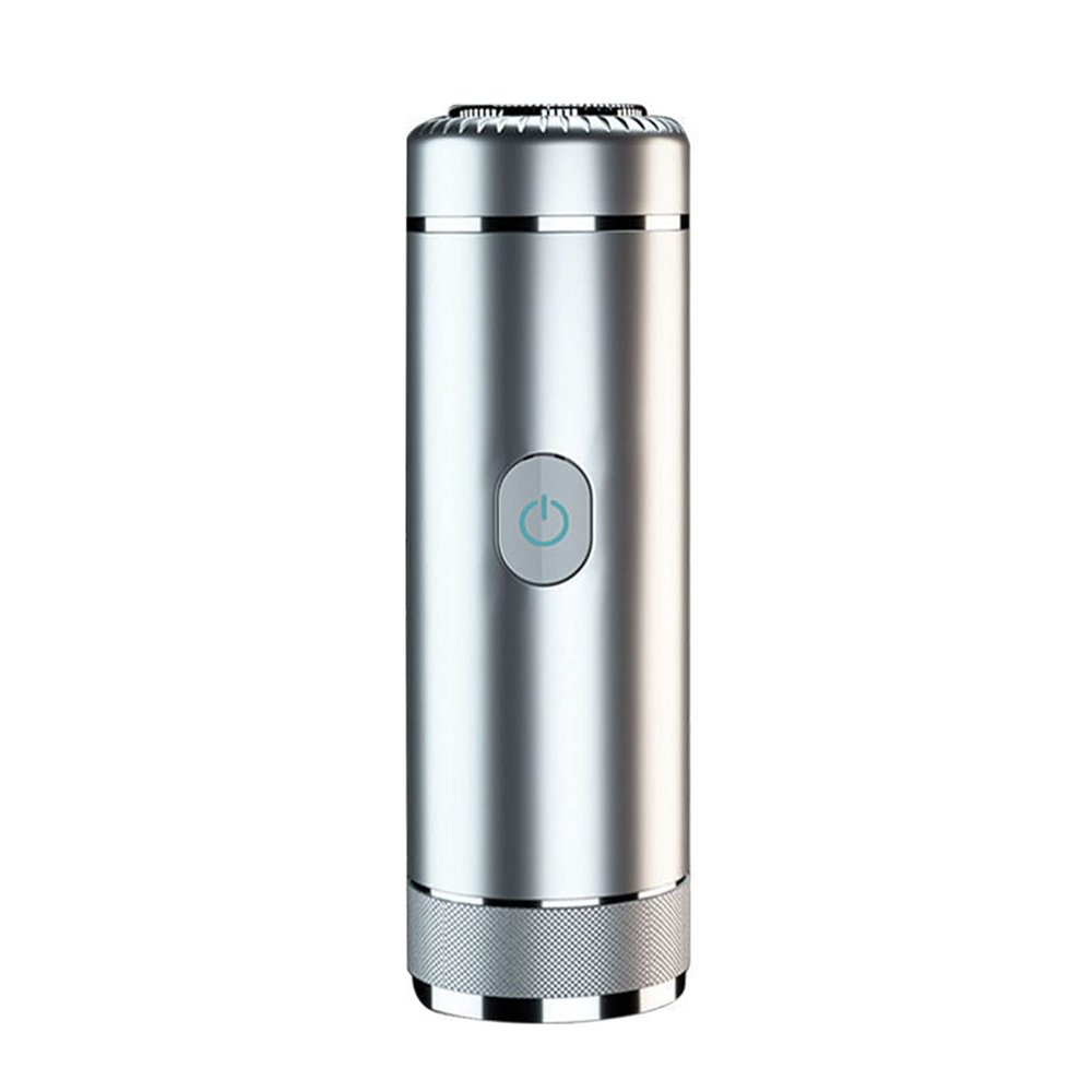 Electric Mini Shaver 6D Floating Cutter Head Razor Portable Travel Household Beard Trimmer Rechargeable Beard Knife Wet & Dry Integrated Waterproof Ttype-C Quick Rechargeable Mens Shaver (Silver)
