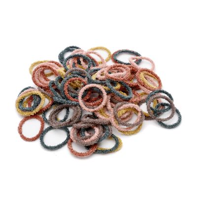 manxiangjiaju 100 Pieces Hair Ties for Thick and Curly Hair,Rubber Hair Bands for Ponytail,Cotton Seamless Hair Bands,Elastic Ponytail Holders 100 Count (Pack of 1)