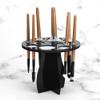 Lurrose Display Easel Makeup Brush Drying Rack 14 Holes Multifunction Makeup Brush Holder Makeup Brush Dryer Stand Cosmetic Brush Organizer Display Rack (Black) Nail Brush Holder view 2