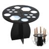 Lurrose Display Easel Makeup Brush Drying Rack 14 Holes Multifunction Makeup Brush Holder Makeup Brush Dryer Stand Cosmetic Brush Organizer Display Rack (Black) Nail Brush Holder view 3