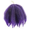 1Pack Marley Hair for Twists 8Inch Short Braiding Hair Afro Kinky Twist Crochet Braids Ombre Synthetic Fiber Hair Extensions for Women(1B-Purple#) view 1