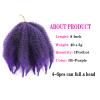 1Pack Marley Hair for Twists 8Inch Short Braiding Hair Afro Kinky Twist Crochet Braids Ombre Synthetic Fiber Hair Extensions for Women(1B-Purple#) view 2