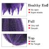 1Pack Marley Hair for Twists 8Inch Short Braiding Hair Afro Kinky Twist Crochet Braids Ombre Synthetic Fiber Hair Extensions for Women(1B-Purple#) view 3