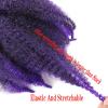 1Pack Marley Hair for Twists 8Inch Short Braiding Hair Afro Kinky Twist Crochet Braids Ombre Synthetic Fiber Hair Extensions for Women(1B-Purple#) view 4