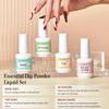 AZUREBEAUTY Dip Powder Liquid Set 15ml/0.5oz 8 Pcs Dipping Base Activator and Top Coat Brush Saver Nail File Necessary Tools for Dip Kit No Lamp Needed view 4