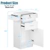 SSLine Beauty Salon Storage Cabinet, Hair Styling Barber Station w/ 2 Drawers 1 Cabinet and 6 Hair Dryer Holders, Lockable Styling Station Beauty Equipment Salon Spa Equipment Set view 3