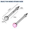 4-Pack Disposable Self Piercing Kit with Built-in Nose Studs, Very Safe Piercing Gun, Simple and Convenient Operation, Ideal for Family Use (White + Pink) view 2
