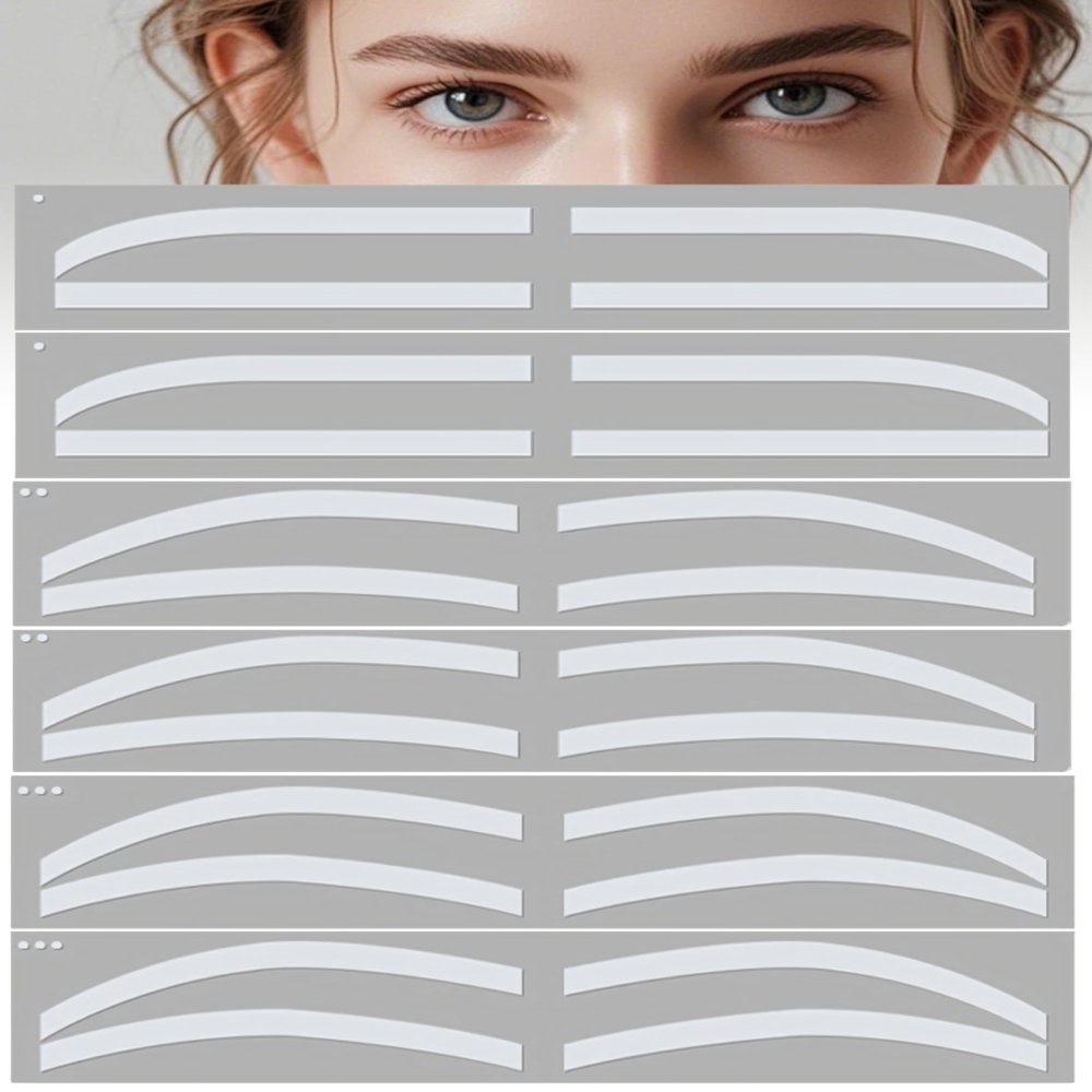 6 Pairs Eyebrow Auxiliary Sticker Disposable Adhesive Eyebrow Template Sticker Eyebrow Template Sticker