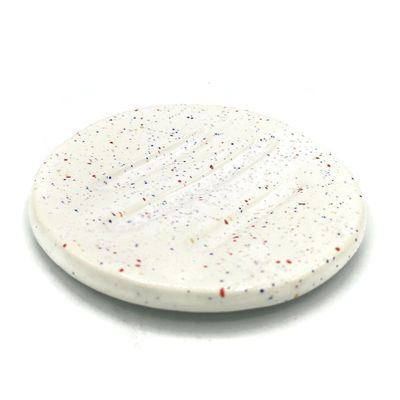 Big Round Ceramic Soap Dishes For Bar Soap With Drain, Handmade Bathroom Accessories