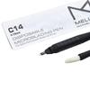 Mellie's Signature Microblading Eyebrow Pen (Pack of 10) - Disposable Microblading Pen with Sterilized Blade, Comfortable Rubber Grip and Pigment Sponge for Flawless Bro (Black, C14 .18mm) view 2