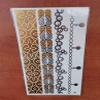 Gold Silver Black | Jewelry Flash Tattoo stickers W-099, 21x11cm view 1