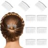 10pcs Wedding Headpiece for Bride Wedding Hair Decorations Teeth Hair Combs Girl Hair Clear Hair Combs Hair Comb Clip for Women Veil Comb Tiara French Wedding Suit Miss view 1