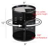 Cq acrylic Rotating Makeup Organizer for Vanity,Adjustable Spinning Organizer and Make up Organizers for Counter,Lazy Susan Bathroom Organizer for Beauty Product,Skin Care,Perfume Organizer,Black view 2