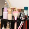 Cq acrylic Rotating Makeup Organizer for Vanity,Adjustable Spinning Organizer and Make up Organizers for Counter,Lazy Susan Bathroom Organizer for Beauty Product,Skin Care,Perfume Organizer,Black view 3