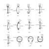A-minusone 84PCS Body Septum Piercing Kit 14G 16G Tools for Nose Tongue Lip Ear Eyebrow Belly Button Cartilage Tragus Industrial Barbell Helix Daith Piercing Jewelry Clamps view 2