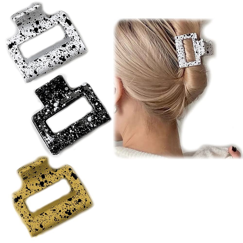 4PCS Hair Claw Clips Acrylic Hair Banana Hair Clips Spilling ink PrintStylish Hair Accessories for Women Girls (4 Set#C)