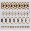 Gold Silver Black | Jewelry Flash Tattoo stickers X-014, 15x9cm view 1
