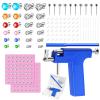Reusable Ear Piercing Gun Kit, Professional Ear Piercing Gun with Stainless Steel Piercing Studs, Colorful Crystal Earrings for At Home Salon Earlobe Cartilage Helix Tragus Piercing Tool Set view 1