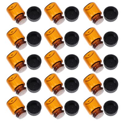 Beaupretty 100pcs Travel-friendly Glass Essential Oil Sample Bottles Perforated Plug for Easy Dispensing for Trips and Family Travel