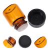 Beaupretty 100pcs Travel-friendly Glass Essential Oil Sample Bottles Perforated Plug for Easy Dispensing for Trips and Family Travel view 2