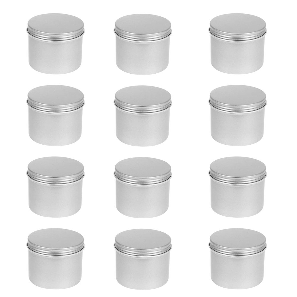 Beaupretty 12pcs Aluminum Jars with Transparent Lid Leak Refillable Containers for Creams Lotions and Cosmetics Versatile Storage for Crafts Spices and More