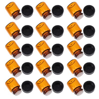 Beaupretty 100pcs Travel Glass Essential Oil Sample Bottles Perforated Plug for Trips and Family Travel and Lightweight Reagent Bottles