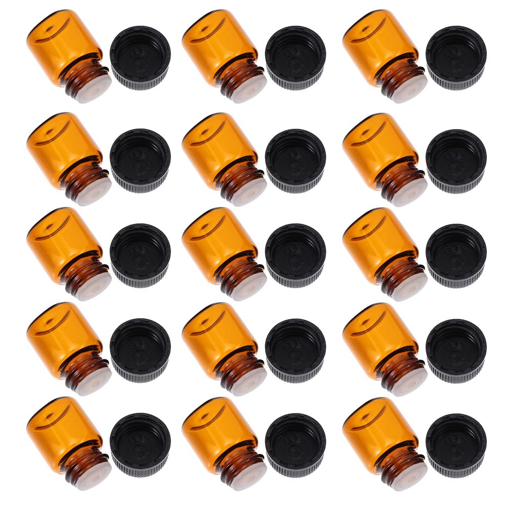 Beaupretty 100pcs Travel Glass Essential Oil Sample Bottles Perforated Plug for Trips and Family Travel and Lightweight Reagent Bottles