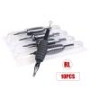 10pcs Black 19mm Grip Tube with Needle Tip Needle RL Round Liner Needles Supplies,5RL view 2