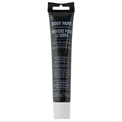 Black Body Paint in Tube- 3.4 oz. | Washable | 1 Pc.