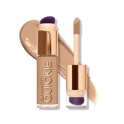 Urban Decay Quickie 24HR Full Coverage Waterproof Concealer (30NN - Light Neutral), Natural Matte Finish, Hydrating Vitamin E, Dual-ended Buffing Brush & Multi-use Applicator - 0.5 fl oz