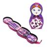 Aibearty Adorable Russian Doll Pattern Stainless Nail Clippers Set of 6Pcs, Professional Grooming Kit, Nail Tools with Luxurious Travel Case view 1