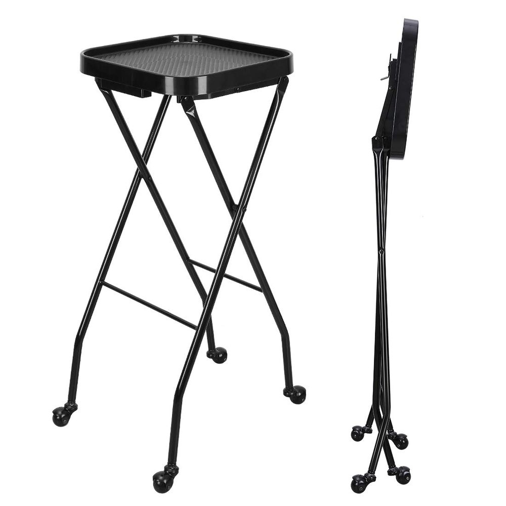 COIFFEO Salon Folding Tray, Color Service Tray,Rolling trolley for Beauty Salon Station, Barber Shop,35x13.4 Inch (Pack of 1)