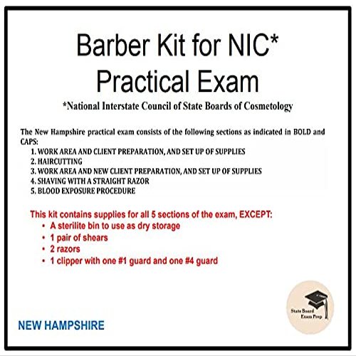 Barber Kit for NIC Practical Exam (New Hampshire)