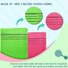 CUTIE MANGO Korean Exfoliating Bath Cloth Viscose Rayon Mitt Towel Glove [9-Pack] Asian Body Scrubbing Washcloth Pads for Deep Clean and Skin Massages (Green 6pcs + Red 3pcs) view 2