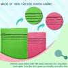CUTIE MANGO Korean Exfoliating Bath Cloth Viscose Rayon Mitt Towel Glove [9-Pack] Asian Body Scrubbing Washcloth Pads for Deep Clean and Skin Massages (Green 3pcs + Red 6pcs) view 2