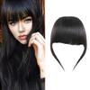Shinon Thick Hair Extension Bangs Hair Clip in Human Hair Bang with Fringe Natural Black Color view 1