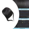 Shinon Thick Hair Extension Bangs Hair Clip in Human Hair Bang with Fringe Natural Black Color view 4