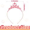 Chuangdi 2 Pack Princess Crown Tiara Crystal Headband Crown for Girls Women Heart Rhinestone Tiara for Birthday Wedding Party(Classic Style) view 3