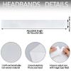 PINKXHY 128 Pieces Disposable Spa Facial Headbands Stretch Non-Woven Facial Headband Soft Skin Care Hair Band with Convenient Closure for Women Girls Salons Esthetician Supplies, White Large view 2
