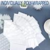 PINKXHY 128 Pieces Disposable Spa Facial Headbands Stretch Non-Woven Facial Headband Soft Skin Care Hair Band with Convenient Closure for Women Girls Salons Esthetician Supplies, White Large view 3