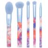MODA Tie Dye, 5pc Full Face Makeup Brush Set, Includes - Blush, Complexion, Shadow, Crease, & Liner Brushes, Dreamy Blue view 1