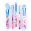 MODA Tie Dye, 5pc Full Face Makeup Brush Set, Includes - Blush, Complexion, Shadow, Crease, & Liner Brushes, Dreamy Blue view 3