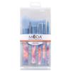 MODA Tie Dye, 5pc Full Face Makeup Brush Set, Includes - Blush, Complexion, Shadow, Crease, & Liner Brushes, Dreamy Blue view 4