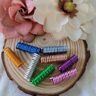 Beautiful Coil w/Astrological Charm (Small, Baby Blue)